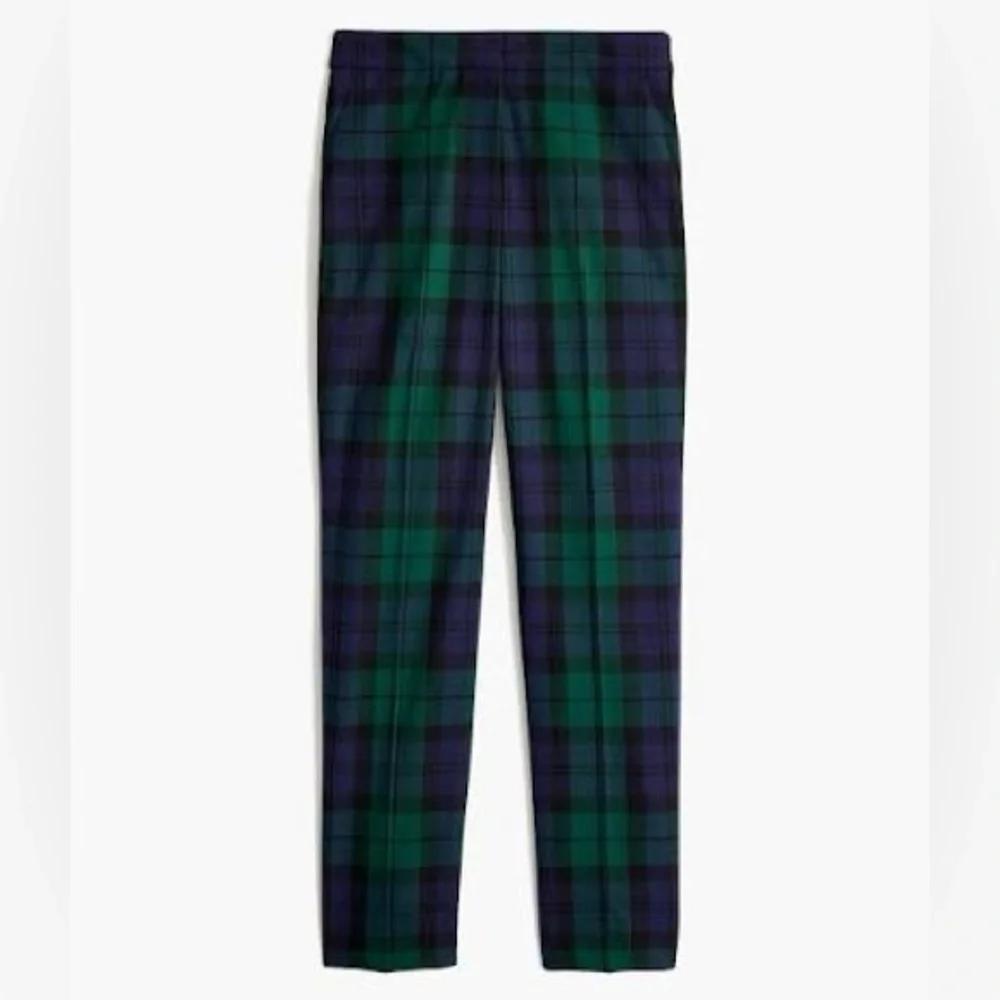 J.Crew Ruby Plaid Dress Pants Size 6 Black Watch Tartan